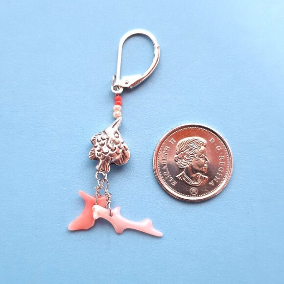 Authentic Native American Angel Skin Coral 925 Sterling Silver Ocean Jewelry Set - Picture 10 of 15